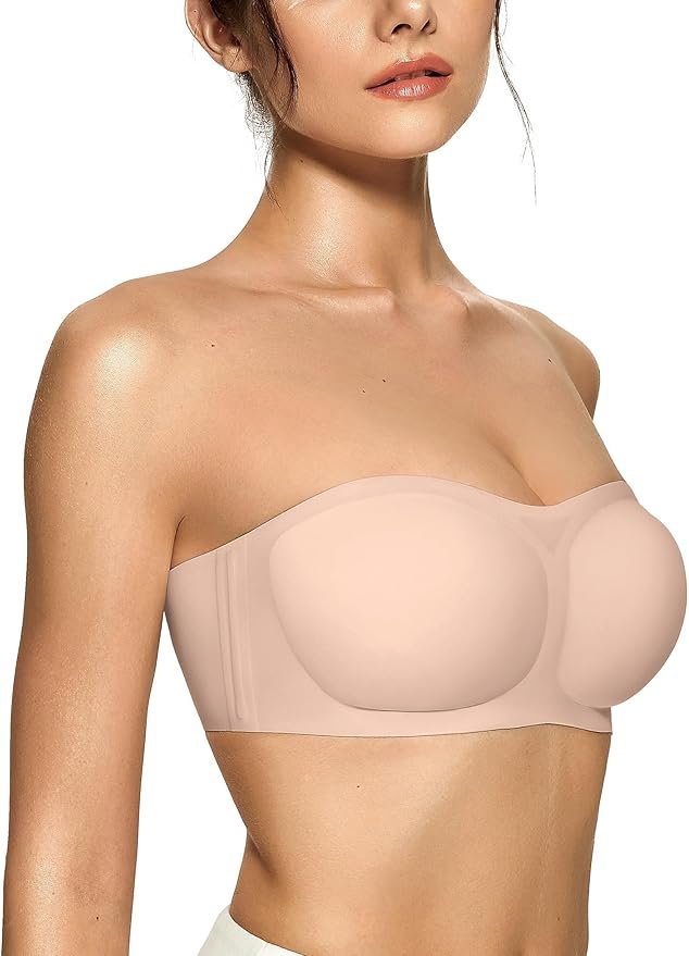 Jelly non-slip strapless bandeau bra by OEAK